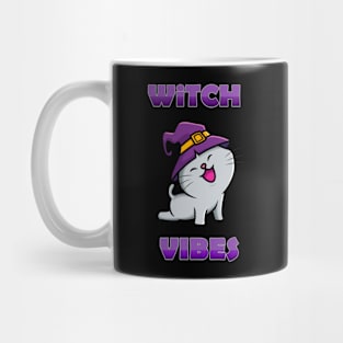 Cute Kawaii Witch Cat  Witch Vibes Wiccan Spiritual Mug